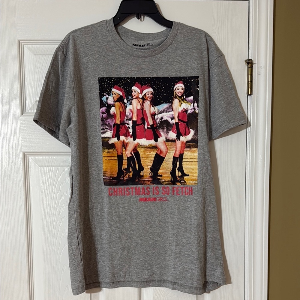 New Mean Girls Gray Christmas Graphic T-Shirt
